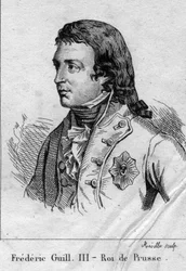 Frederick William III da Prússia - Retrato de Frederic William III da Prússia (1770-1840) Rei da Prússia.