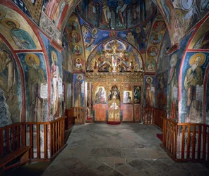 Muros frescos (1192), Igreja Panayia Tou Araka (Igreja de Nossa Senhora das Ervilhas), Lagoudhera, montanhas Troodos, Chipre