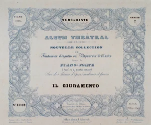 Frontispício da ópera Il Giuramento, de Mercadante (1837)