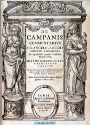 Frontispício de De campanis de Rocca