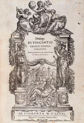 Frontispício de Dialogo della musica antica e della moderna de Vincenzo Galilei