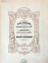 Frontispício da partitura da Sinfonia inacabada de Franz Schubert