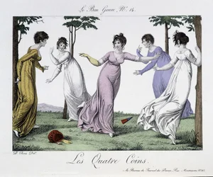 Jogo dos quatro cantos - em "The Good Genre", no. 14, início do século XIX.