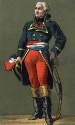 General Dumouriez.Charles Francois du Perier, dit du Perier du Mourier então Dumouriez General francais (1739-1823).Cromolitografia do século XIX
