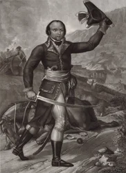 General Thomas-Alexandre Dumas em uniforme de oficial do exército republicano francês -Alexandre Davy de la Pailleterie disse Dumas (1762-1806) Oficial francês pai do escritor francês Alexandre Dumas Pai - o general Thomas Alexandre Davy de la Pailleterie 