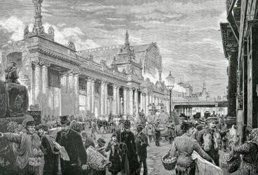 Império Alemão ou Segundo Reich (1871-1918): Manifestação socialista na Praça do Mercado de Berlim, 25 de Fevereiro