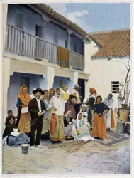 Grupo de ciganos em Triana, subúrbio de Sevilha