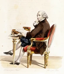 Guillaume Chretien (Guillaume-Chretien) de Lamoignon de Malesherbes (1721-1794). Político francês. Gravura a partir de 1838