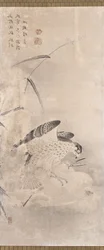 Falcões e Presas (tinta sobre papel)