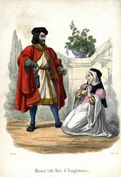 Henrique VIII (1491 - 1547) e Anne de Boleyn (Anna ou Ann Bolin e Anne Bullen