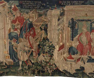 História de Saint Piat e Saint Eleuthère, Cena 8: O Saint Éleuthère vai a Roma para receber a investidura