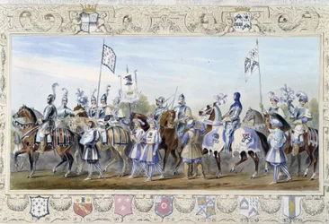 Cavaleiros «Leões negros» - em «Cavaleiro de Inglaterra» de J. Whatman, ed. T. M