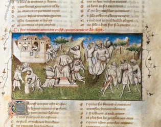 Como foram feitos os primeiros reis", de "Le roman de la rose", Folio 68v