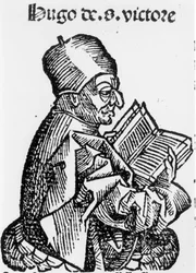 Hugh of Saint Victor, xilografia de Hartmann Schedel "Crónicas de Nuremberga" 1493