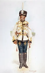 Hussard da Guarda Russa sob Nicholas II
