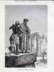 Ibn Battuta (1307-1377) no Egito - em "Discovery of the Earth" por Jules Verne