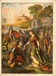 Ilustração de: "A Bela e o Monstro", c. 1880