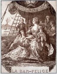 Ilustração de "La San Felice" de Alexandre Dumas pai. Ed. A. Le Vasseur, Paris.