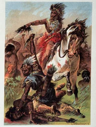 Ilustração de "Meias de Couro" de F. Cooper
