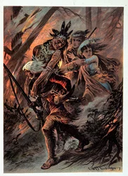 Ilustração de "Meias de Couro" de F. Cooper