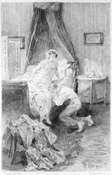 Ilustração de "O Vermelho e o Negro", de Stendhal. 1830.