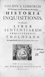 Inquisição. Frontispício da "História da Inquisição", Amsterdam 1692.