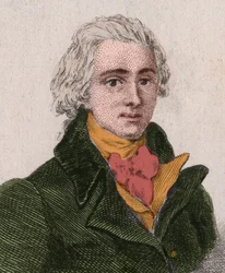 Jean-Pierre-Claris (Jean Pierre Claris) de Florian (1755-1794), dramaturgo, romancista, poeta, fabulista francês (1755-1794). Gravura de 1876.