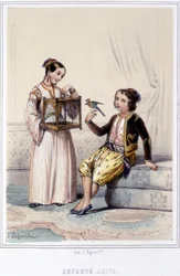 Crianças judias da Argélia, na segunda metade do século XIX.