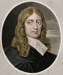John Milton 1608-1674 - gravura - século XIX