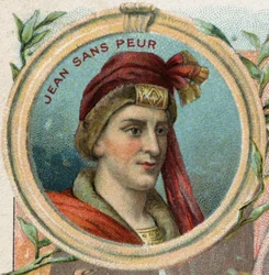João sem medo (1371-1419), duque de Borgonha. Cromolitografia final do século 19
