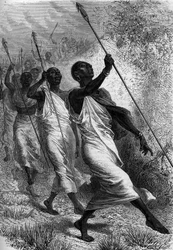 Kabba Righe (Kabba-Righe), Rei de Ounyoro (na África), e a sua sequela. Gravação em "Le Journal de la jeunesse".