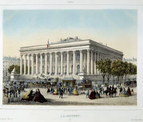 A Bolsa de Valores de Paris - Litografia