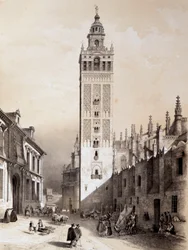 La Giralda, Sevilha, "Espanha artística e monumental dos famosos sítios e monumentos de Espanha" por Don Genaro Perezde Villa