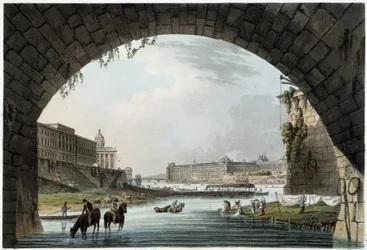 La Monnaie, 4 nações em Paris vistas por J. C. Mats, publicado por W. Miller em Londres, 1806