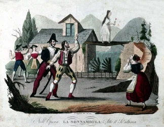 Última cena do Acto II de "La somnambule (La sonnanbula") de Vincenzo Bellini. Gravação a partir de 1835.