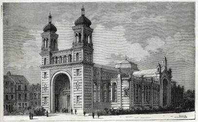 Le Palais Rameau (1878-1881) em Lille - gravura de 1884