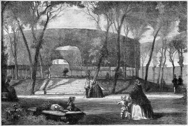 O parque de Sceaux na Primavera - Gravura no "Le Journal Illustrie
