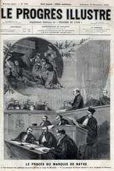 Le proces du marquês de Nayve aux assizes de Bourges em 1895 - Gravação em "Le Progres illustrious" de 1895