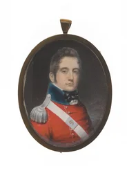Tenente Charles Augustus Elderton (1789-1841), 9ª Infantaria Nativa de Madras, 25 de Fevereiro de 1811 (miniatura em marfim)