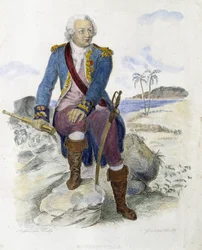 Louis Antoine, Conde de Bougainville (1729-1811), navegador francês. - em "Le Plutarque Français", de Mennechet