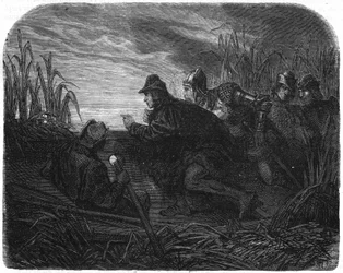 Louis XI perseguido por um navio inglês no Garonne (1453).