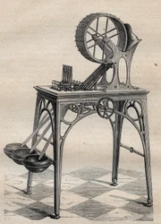 Máquina de Louis-Joseph (Louis Joseph) Deleuil (1795-1862) para a verificação das moedas de ouro