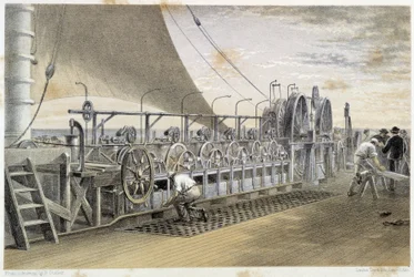 Máquinas para desenrolar cabos