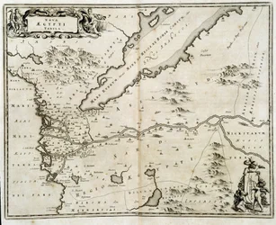 Mapa do Egito - gravura por Dapper