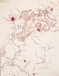 Mapa da batalha de Austerlitz, 2 de dezembro de 1805