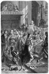 Casamento de Carlos VIII, Rei de França, e Ana de Bretanha no Château de Langeais em 6 de dezembro