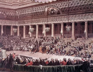 Reunião da Assembleia Constituinte na noite de 4 de Agosto de 1789 para a abolição dos privilégios