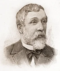 Membros da Academie Francaise em 1895: retrato de Alfred Mezieres (1826-1915), historiador da literatura, político e ensaísta francês.