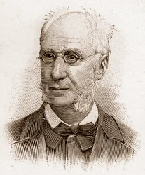 Membros da Academia Francaise em 1895: retrato de Emile Ollivier (1825-1913), político francês.