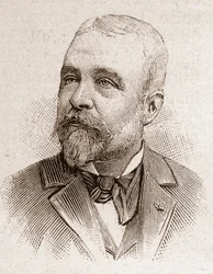 Membros da Academia Francaise em 1895: retrato de Ernest Lavisse (1842-1922), historiador francês.